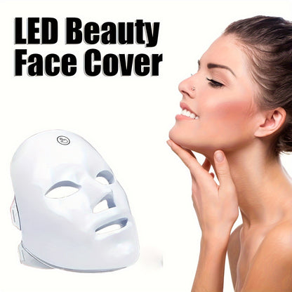 Máscara facial iluminada con 7 colores LED